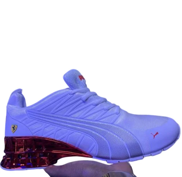 White PUMA Voltaic Evo Running and Fitness Sneakers.