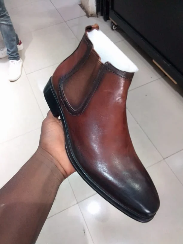 Aldo Vianello-R Chelsea Boots for Men - Dark Brown Chelsea Boots Leather