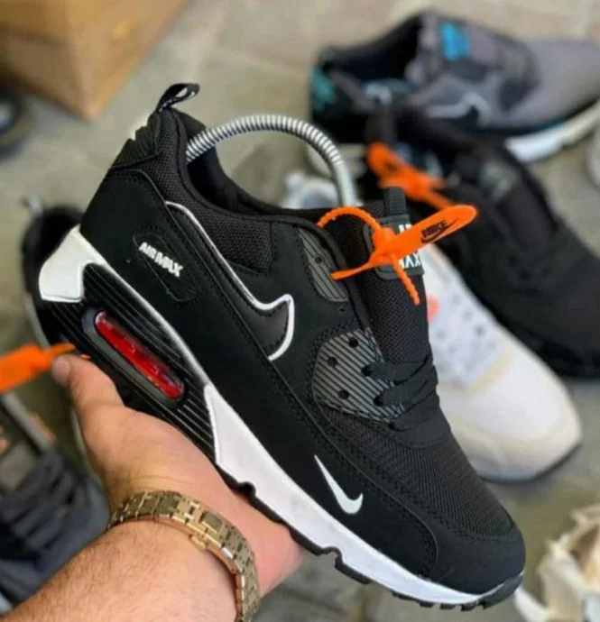 White-Black Air Max 90 Nike Sports Shoe Sneaker Men and Women Shoes