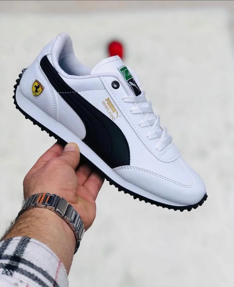 White-Black PUMA Men's Whirlwind Classic Fashion Sneaker