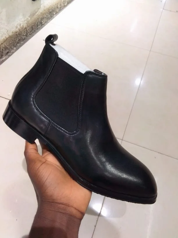 Aldo Vianello-R Chelsea Boots for Men -Black Chelsea Boots Leather