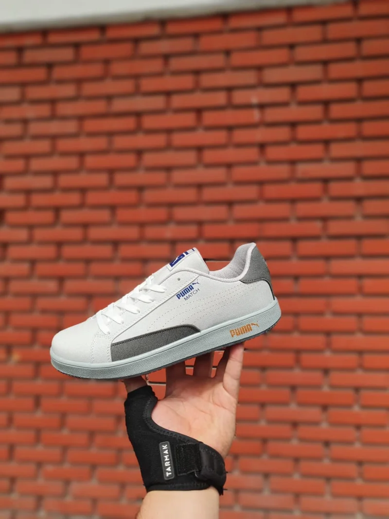 White-Grey Puma Match Low Basic Sports Sneaker Shoes Unisex