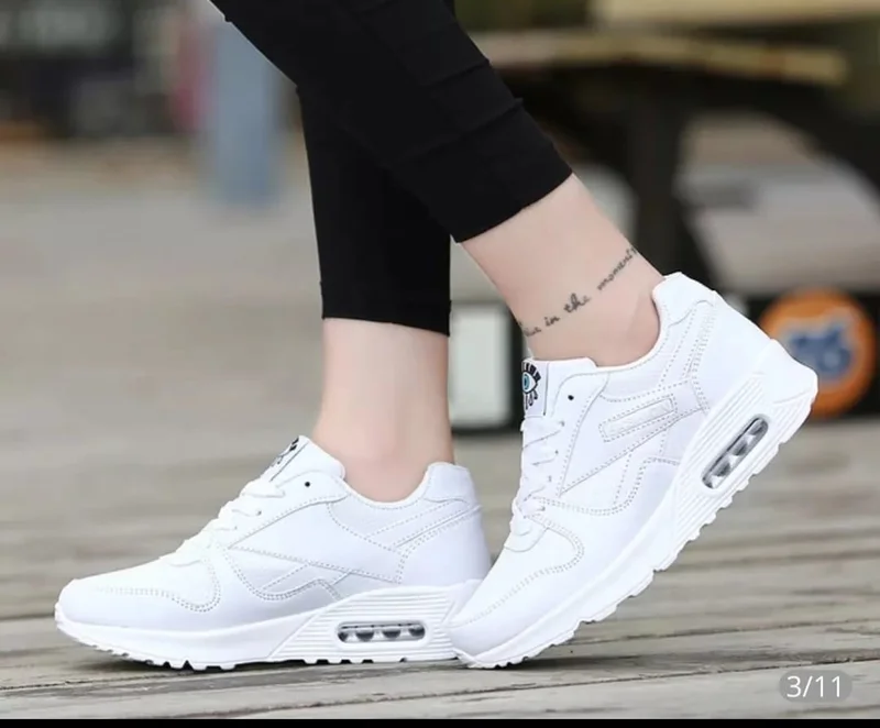 Women shoes Designer PU leather spring casual Sneaker outdoor- White