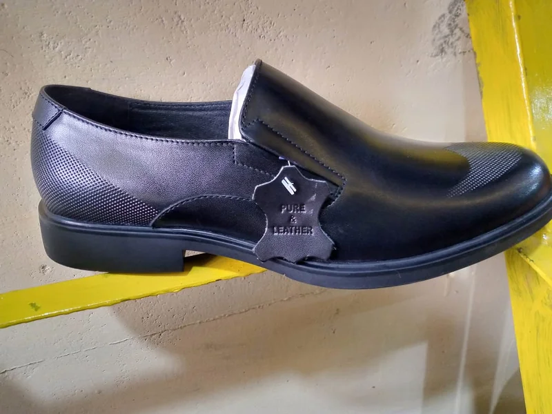 All Black Pure & Leather Franco Bannetti  Officials Shoe