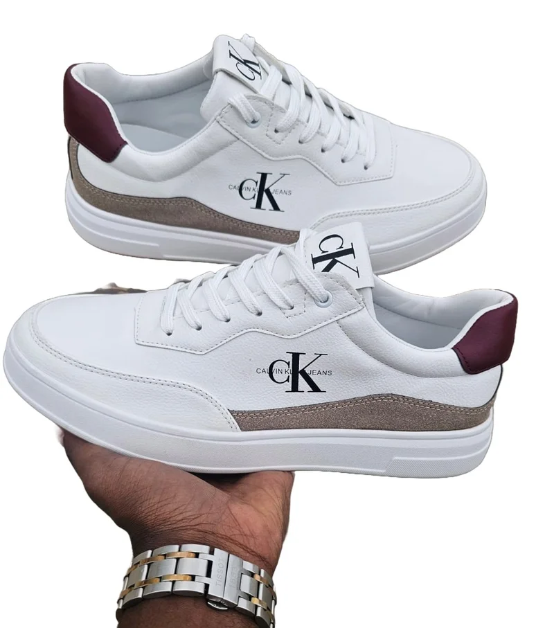 WHITE  CALVIN KLEIN UNISEX SNEAKERS