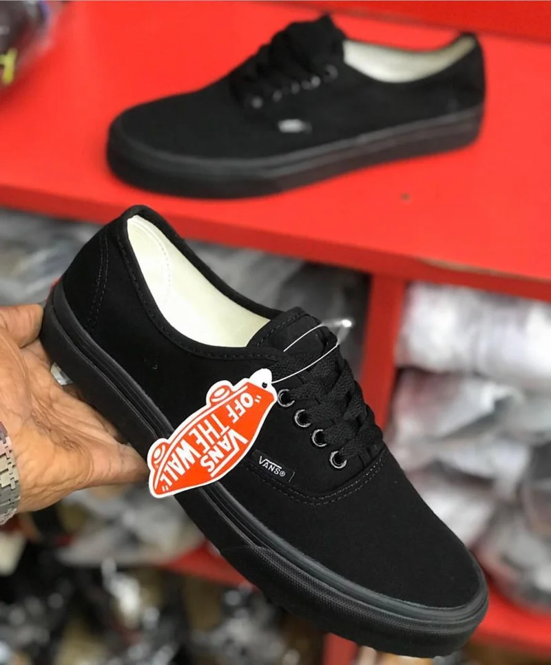 All Black Vans Off The Wall Casual Shoes