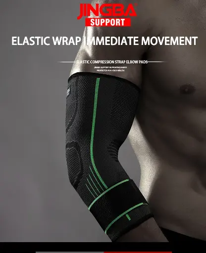Breathable & Secure Elbow Compression Sleeve for Support, Pain Relief, Tendonitis