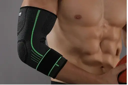 Green-Black Elbow Compression Sleeve for Relieving Elbow Pain,Relief-Enhance Performance & Protect Your Elbow-Gym Elbow brace 