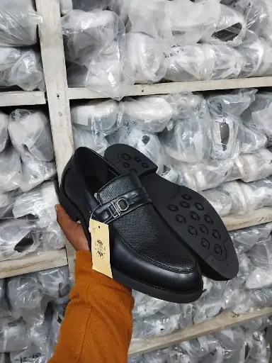 Empire Loafers with Metal Buckle Strap Men's Official Dress Shoes