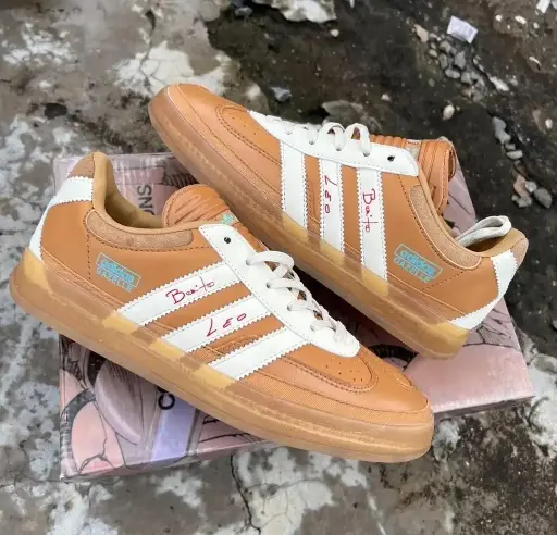 Adidas x Bad Bunny x Lionel Messi Gazelle Indoor "Cardboard" Sneakers - 26684725 