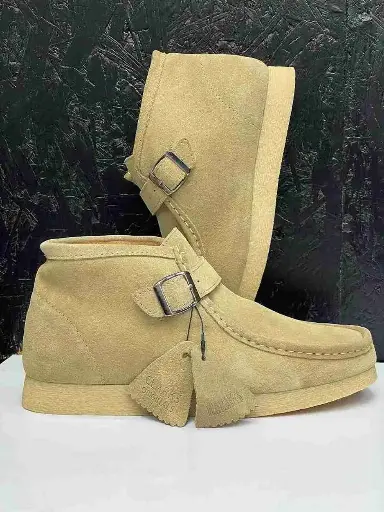 Clarks Originals Wallabee Buckle Suede Boots 