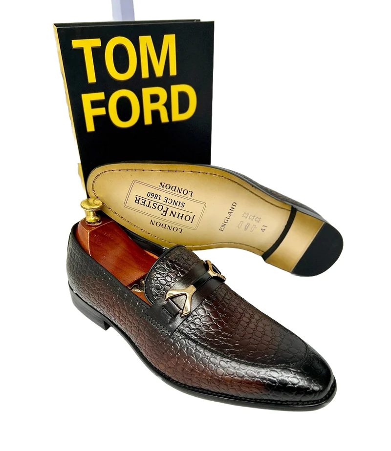 Anaconda Textured TOM FORD MEN’S LEATHER DRESS SHOES