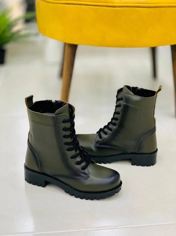 Ankle Platform Women Boots Chunky Designer Shoes