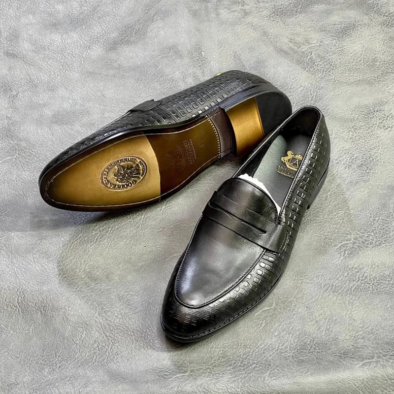 Authentic cow leather bikeofficial shoes-Black
