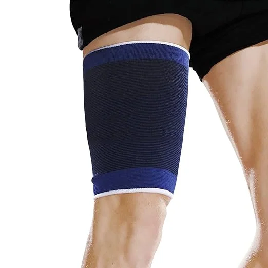 [ElasticBlueThighSupport/Brace] 2PcsThigh Support & Compression Brace for Pain Relief & Exercise Support