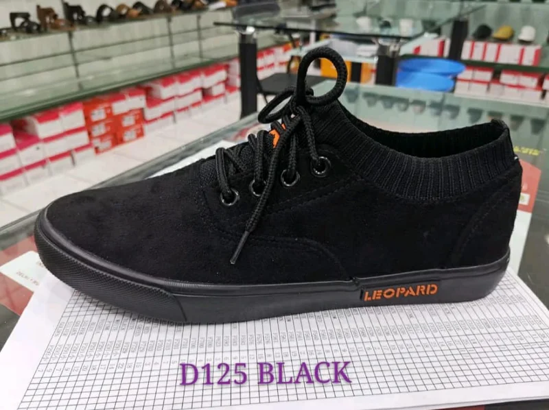 Beauty Leopard Black Rubber Shoes,Men Slipons,Men Rubbers