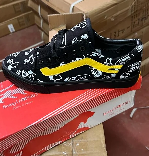Beauty Leopard Canvas Rubber Shoes, Men Sneakers, Men Rubbers