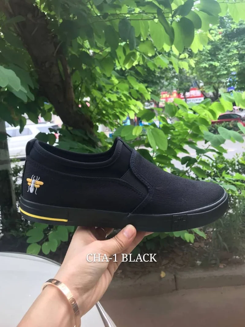 Beauty Leopard Canvas Rubber Shoes-Black