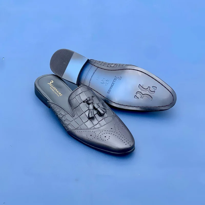 Billionaire leather mules