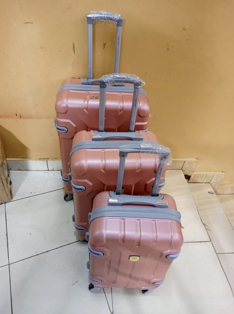 3-Piece Hard Shell Spinner Luggage Set - Coffee