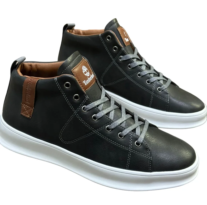 Black & White Timberland High-top Sneakers
