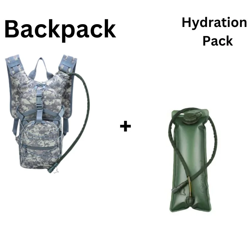 3L Hydration Packs Plus 20L Tactical Bike Bicycle Water Bladder Bag Backpack Cam