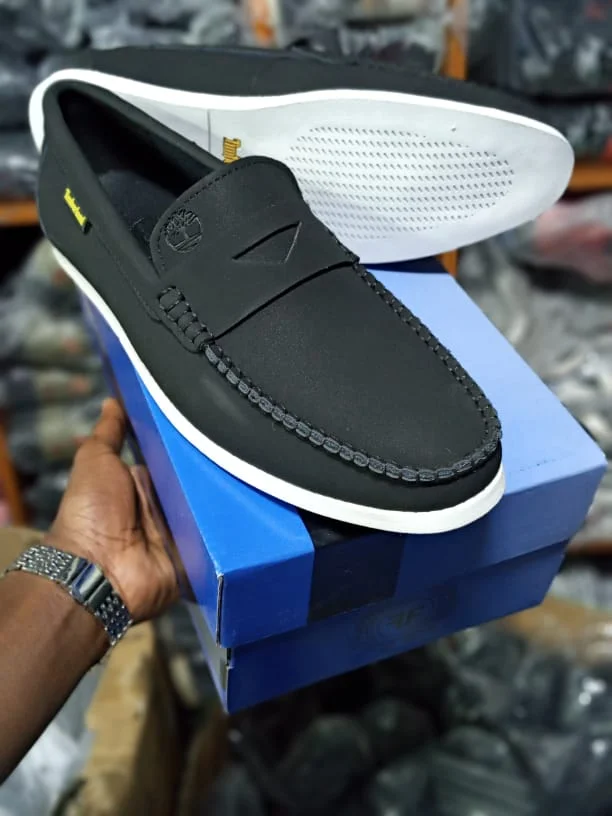 Black Classic Men's Slip on Timberland Mens Leather  Loafers