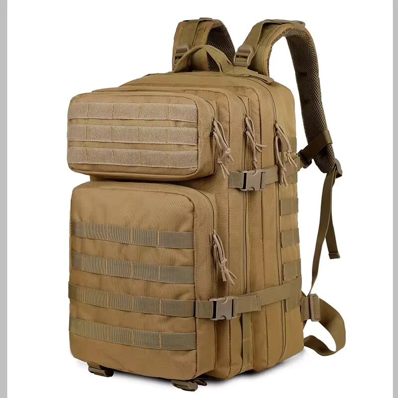 45L Military Tactical Backpack Large Brown Army 3 Day Assault Pack Molle Bag