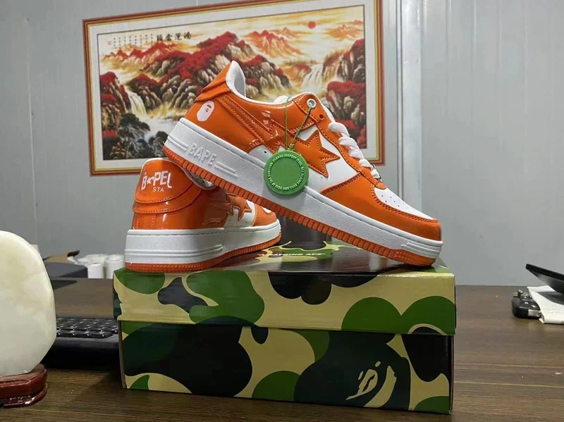 A Bathing Ape Bape Sta Low Orange